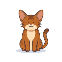 Кот-помощник в круглом баннере